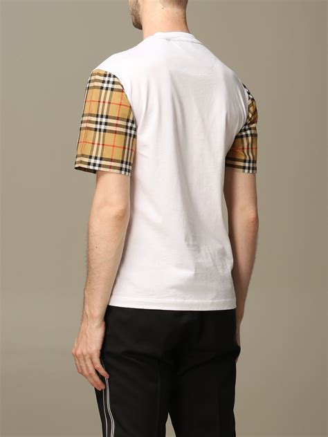 t-shirt uomo burberry check|Burberry checkered shirt.